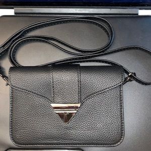 Pixie Mood Vegan Leather Black Jacqueline Crossbody Purse